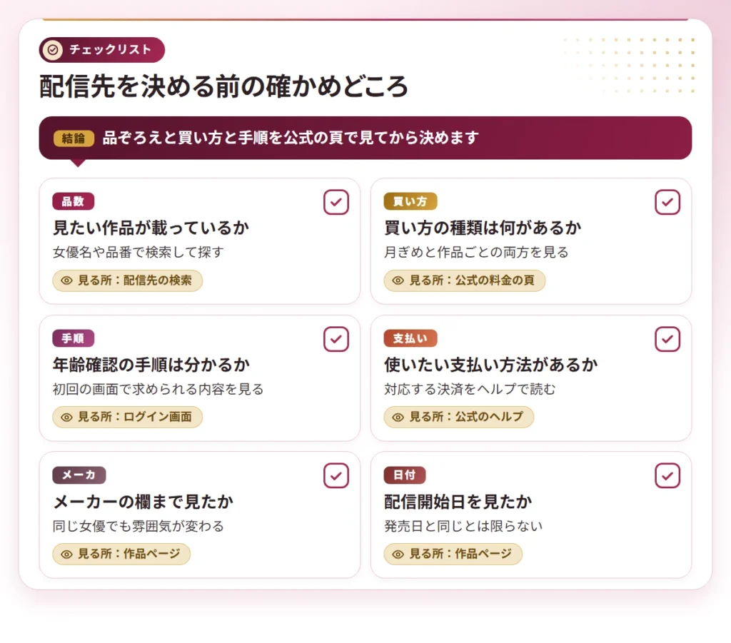 hitoe av joyu checklist 2